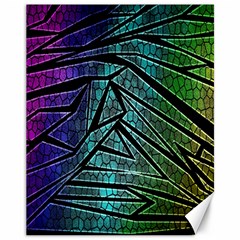 Abstract Background Rainbow Metal Canvas 11  x 14  