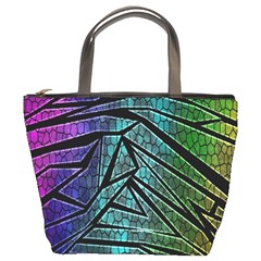 Abstract Background Rainbow Metal Bucket Bags