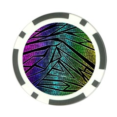 Abstract Background Rainbow Metal Poker Chip Card Guard (10 pack)