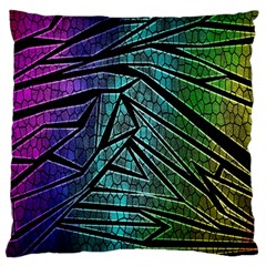 Abstract Background Rainbow Metal Standard Flano Cushion Case (One Side)