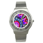 Abstract Digital Art  Stainless Steel Watch Front