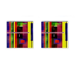 Abstract Art Geometric Background Cufflinks (Square)