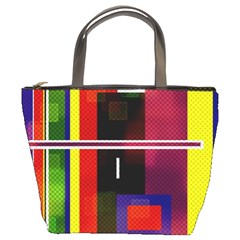 Abstract Art Geometric Background Bucket Bags