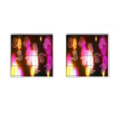 Abstract Background Design Squares Cufflinks (square)