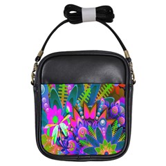 Abstract Digital Art  Girls Sling Bags by Nexatart