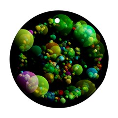 Abstract Balls Color About Round Ornament (two Sides) by Nexatart