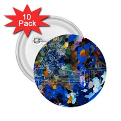 Abstract Farm Digital Art 2.25  Buttons (10 pack) 