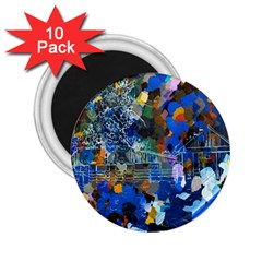 Abstract Farm Digital Art 2.25  Magnets (10 pack) 