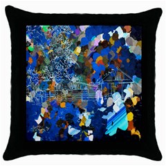 Abstract Farm Digital Art Throw Pillow Case (Black)