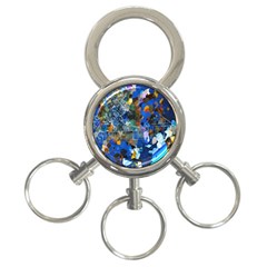 Abstract Farm Digital Art 3-Ring Key Chains