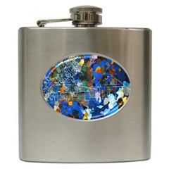 Abstract Farm Digital Art Hip Flask (6 oz)