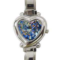 Abstract Farm Digital Art Heart Italian Charm Watch