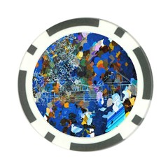 Abstract Farm Digital Art Poker Chip Card Guard