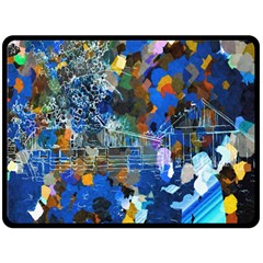 Abstract Farm Digital Art Double Sided Fleece Blanket (large)  by Nexatart