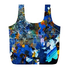 Abstract Farm Digital Art Full Print Recycle Bags (L) 