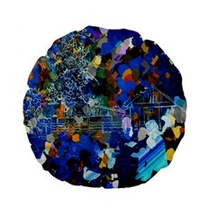 Abstract Farm Digital Art Standard 15  Premium Flano Round Cushions