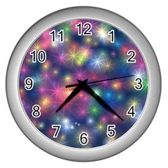 Abstract Background Graphic Design Wall Clocks (silver)  by Nexatart