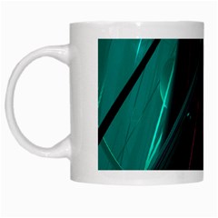 Abstract Green Purple White Mugs