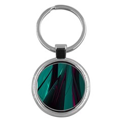 Abstract Green Purple Key Chains (round) 