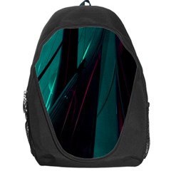 Abstract Green Purple Backpack Bag