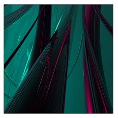 Abstract Green Purple Large Satin Scarf (square)