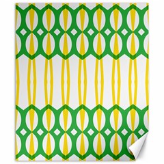 Green Yellow Shapes                                                                                                                   			canvas 8  X 10 