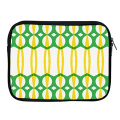 Green Yellow Shapes                                                                                                                  			apple Ipad 2/3/4 Zipper Case by LalyLauraFLM