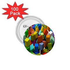 Cubes Assorted Random Toys 1 75  Buttons (100 Pack)  by Nexatart