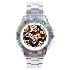 Ornament Dragons Chinese Art Stainless Steel Analogue Watch by Nexatart