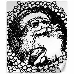 Santa Claus Christmas Holly Canvas 8  X 10  by Nexatart