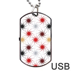 Pearly Pattern Dog Tag Usb Flash (two Sides) by Nexatart