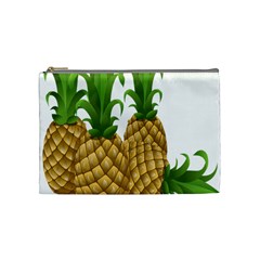 Pineapples Tropical Fruits Foods Cosmetic Bag (medium)  by Nexatart