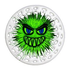 Monster Green Evil Common Ornament (round Filigree)