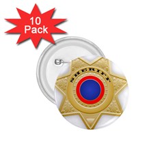 Sheriff S Star Sheriff Star Chief 1 75  Buttons (10 Pack) by Nexatart