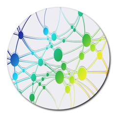 Network Connection Structure Knot Round Mousepads by Nexatart