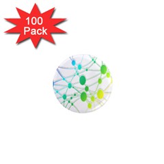 Network Connection Structure Knot 1  Mini Magnets (100 Pack)  by Nexatart