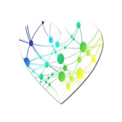 Network Connection Structure Knot Heart Magnet