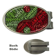 Tao Duality Binary Opposites Money Clips (oval)  by Nexatart