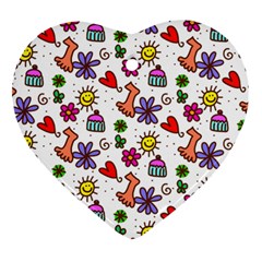 Doodle Pattern Ornament (heart) by Nexatart