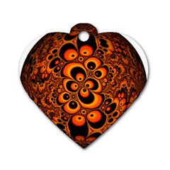 Fractals Ball About Abstract Dog Tag Heart (two Sides) by Nexatart