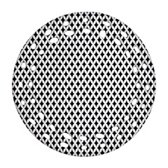 Diamond Black White Shape Abstract Ornament (round Filigree)