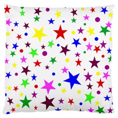 Stars Pattern Background Colorful Red Blue Pink Standard Flano Cushion Case (one Side) by Nexatart