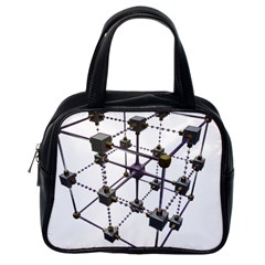 Grid Construction Structure Metal Classic Handbags (one Side)
