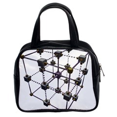 Grid Construction Structure Metal Classic Handbags (2 Sides) by Nexatart