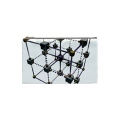 Grid Construction Structure Metal Cosmetic Bag (small)  by Nexatart