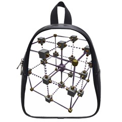 Grid Construction Structure Metal School Bags (small)  by Nexatart