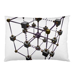 Grid Construction Structure Metal Pillow Case (two Sides) by Nexatart