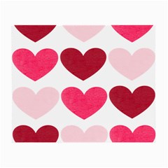 Valentine S Day Hearts Small Glasses Cloth (2-side) by Nexatart