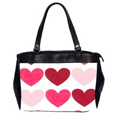 Valentine S Day Hearts Office Handbags (2 Sides)  by Nexatart