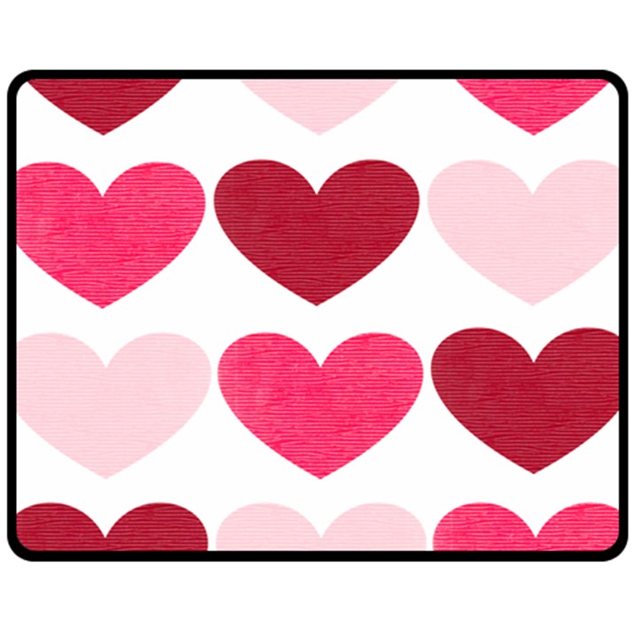Valentine S Day Hearts Fleece Blanket (Medium) 